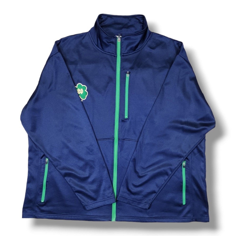Rivalry Threads 91 Norte Dame Blue Embroidered Zip Up Light‎ Jacket Men's 2XL - Picture 7 of 14